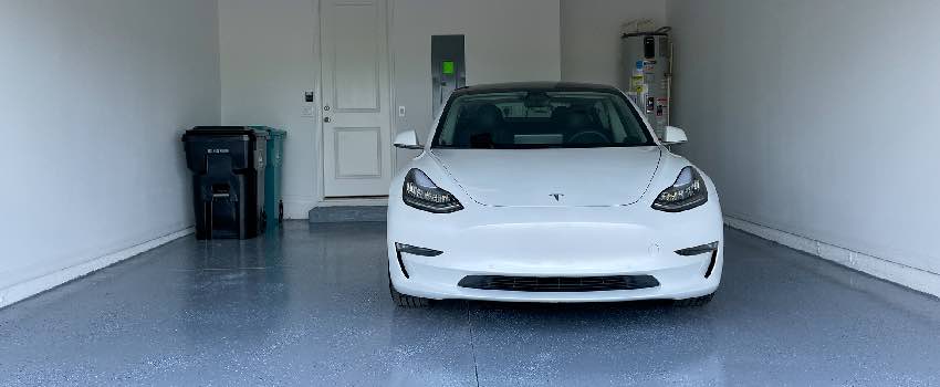 Garage With Epoxy Floor Coating